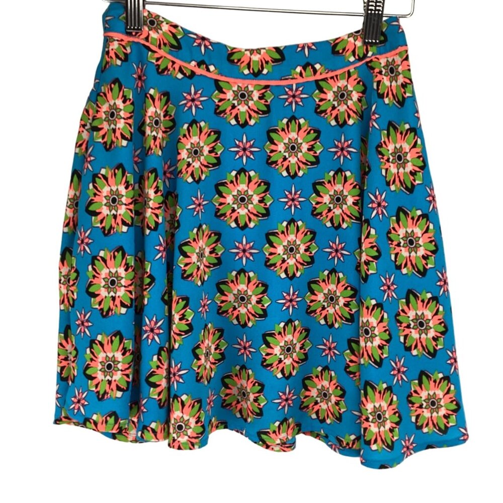 Flying Tomato Skirt Size Small Floral Print A-line‎ Mini  Blue & Pink